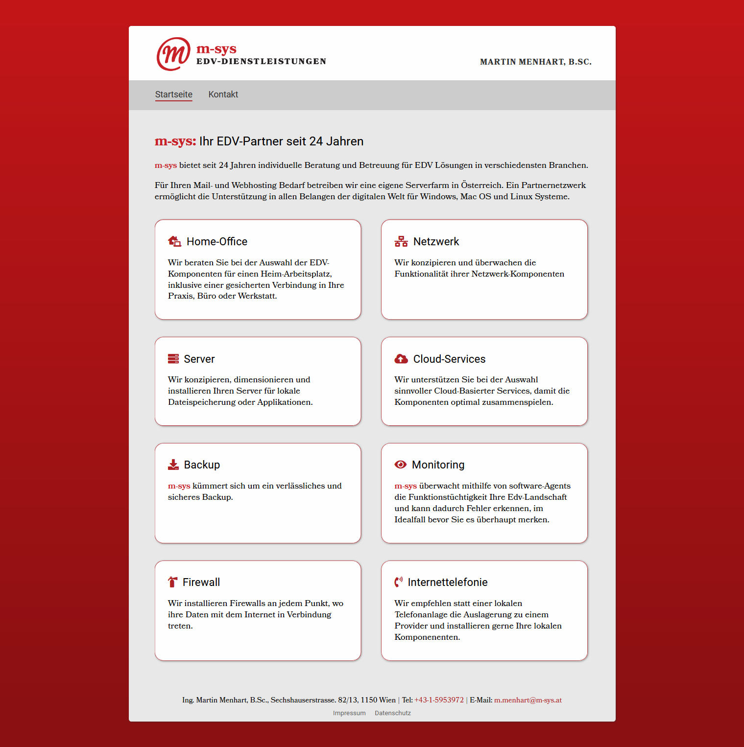 Website für m-sys.at