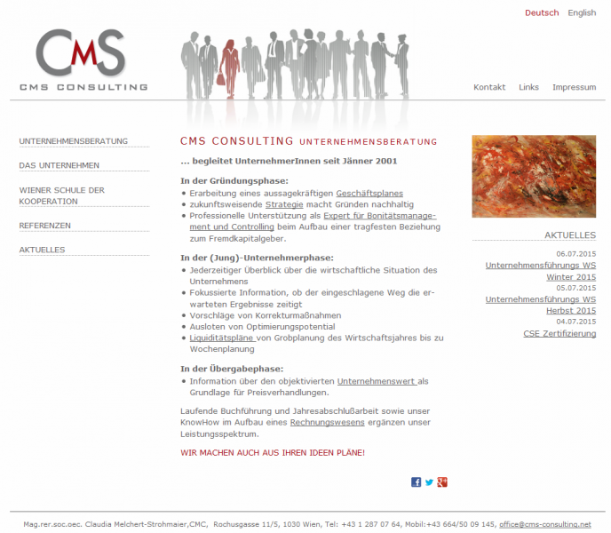 Website für cms-consulting e.U.