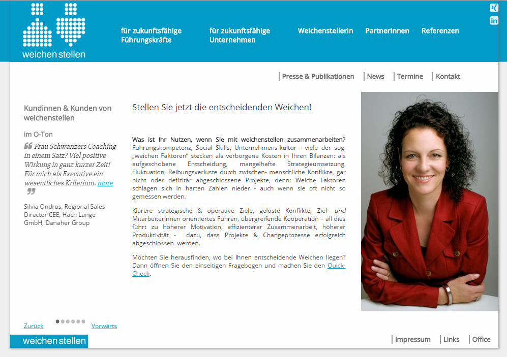 Website für Mag. Susanne Schwanzer